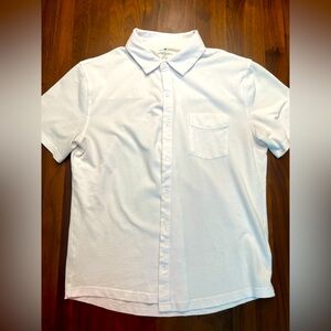 Men’s Fabletics White Casual Button Down Shirt - Size Medium